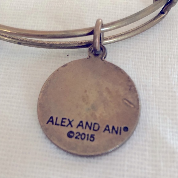 Alex and Ani Path Life Infinity gold charm bracelet adjustable Bangle boho - Picture 2 of 8
